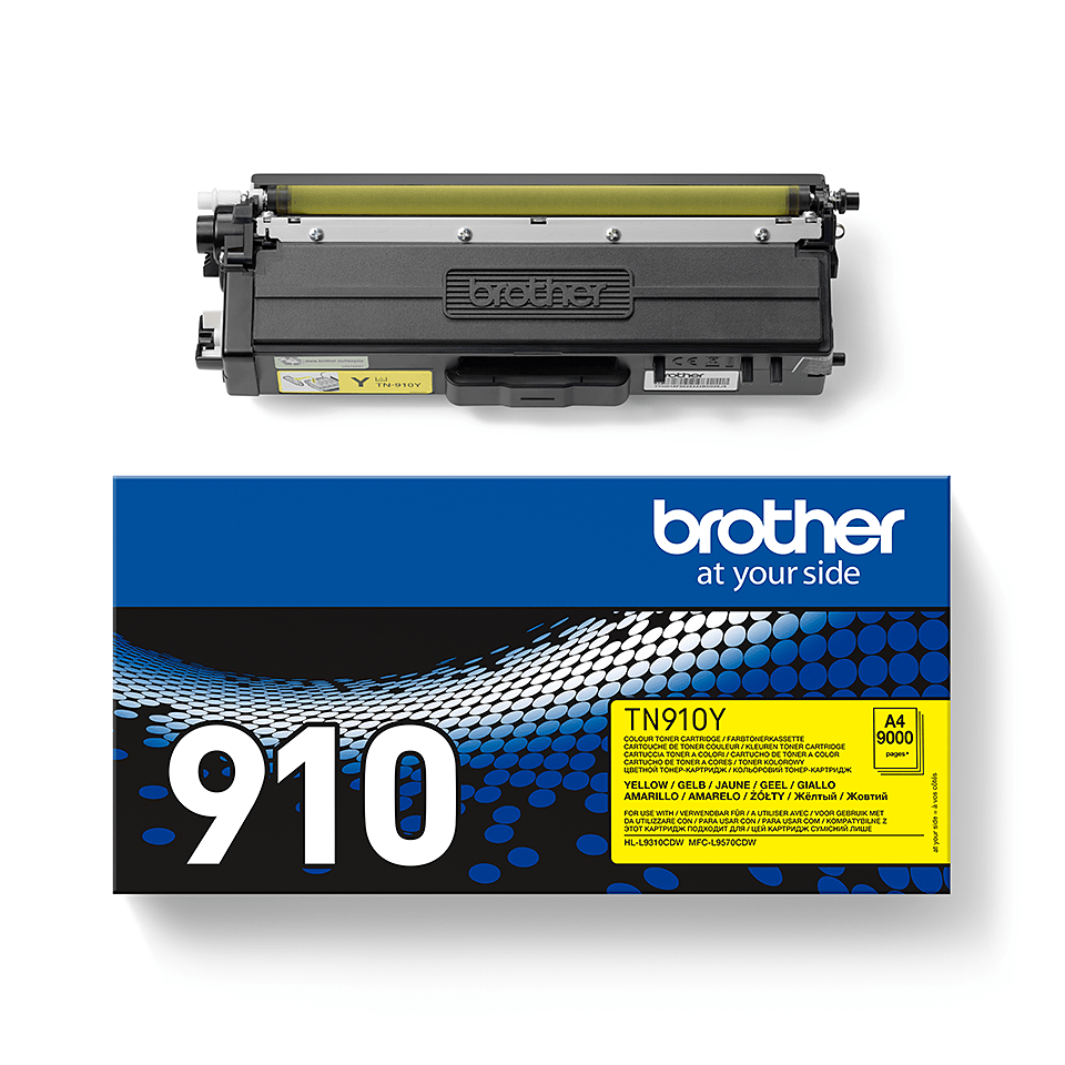 Brother TN-910Y Tonerkartusche Gelb für 9.000 Seiten