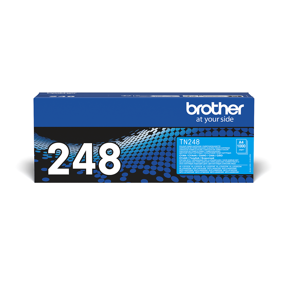 Brother TN-248C Toner Cyan. Druckt bis zu 1.000 Seiten.
