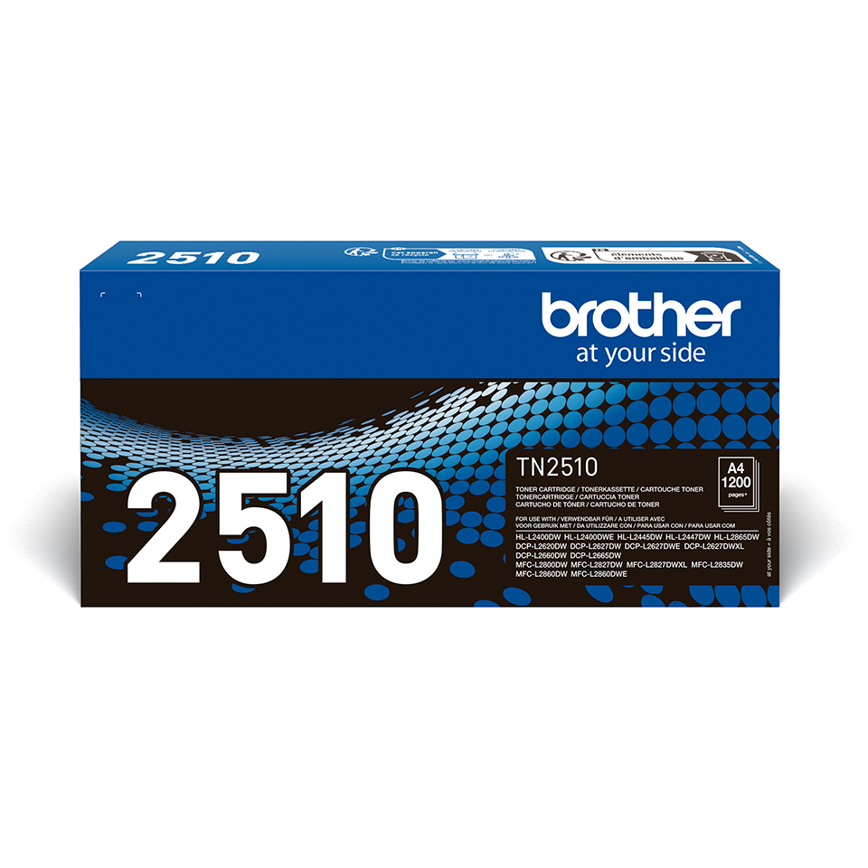 Brother TN-2510 Tonerkartusche Schwarz. Druckt bis zu 1.200 Seiten.